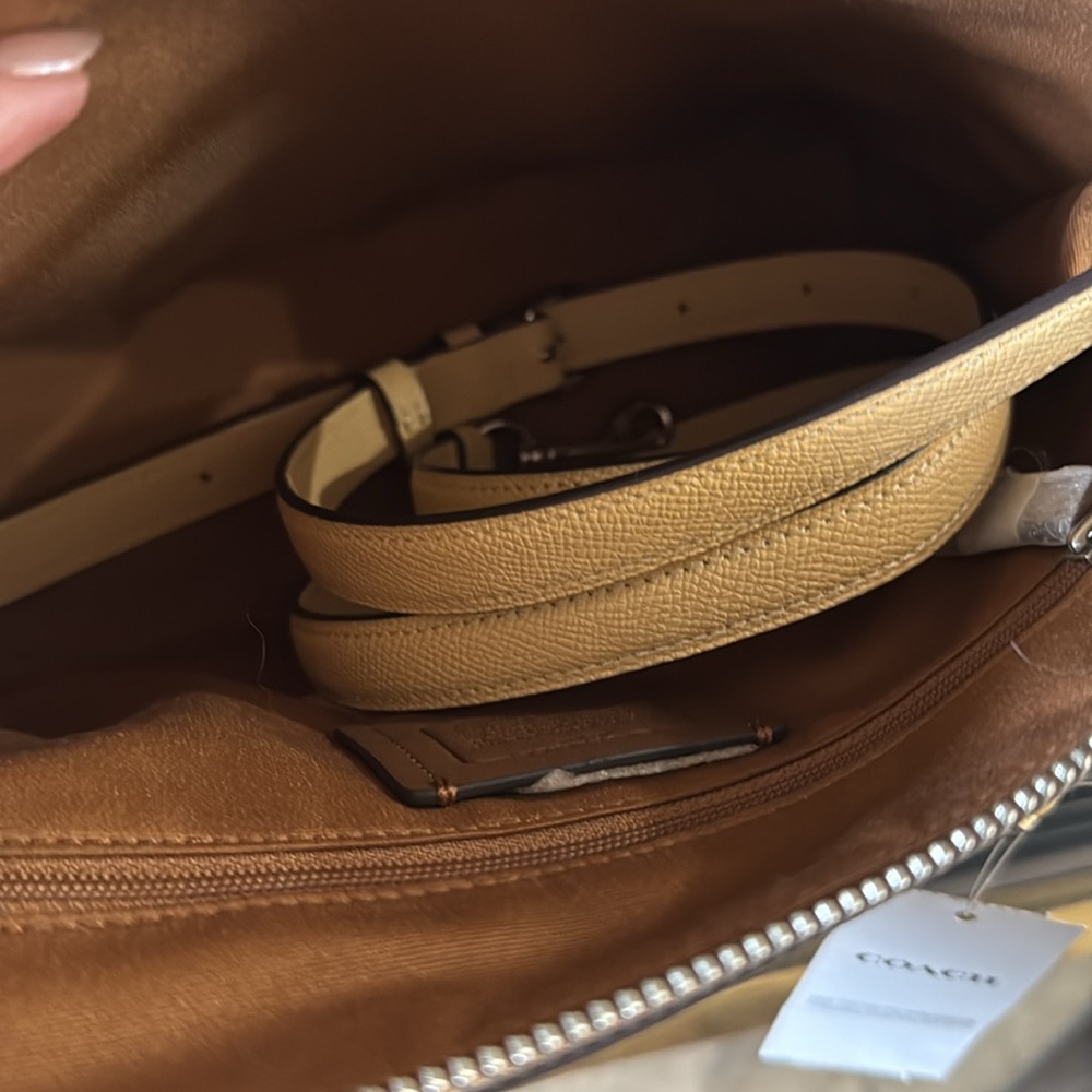 NWT COACH Soft Yellow Katy Satchel - Picture 6 of 8